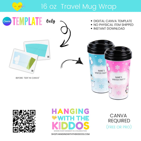 Travel Mug Wrap Template