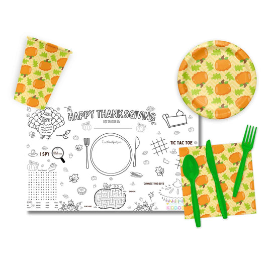 Fun Kids Thanksgiving Activity Placemat – Digital Download Hanging with the Kiddos