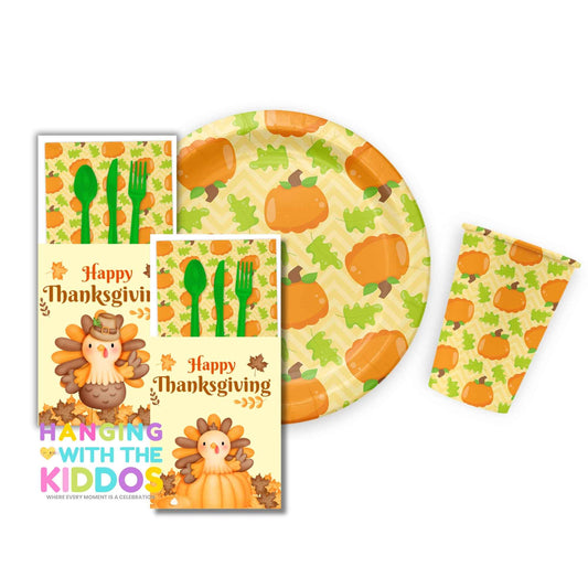 Thanksgiving Utensils Holder - Printable Cutlery Organizer | Thanksgiving Decor Hanging with the Kiddos