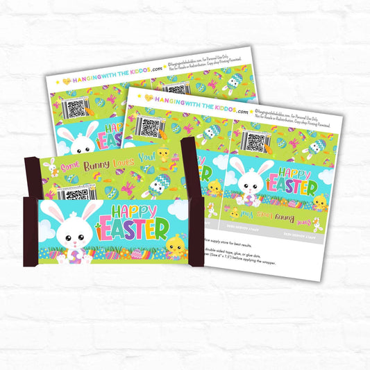 Easter Candy Bar Wrapper Printable Hanging with the Kiddos