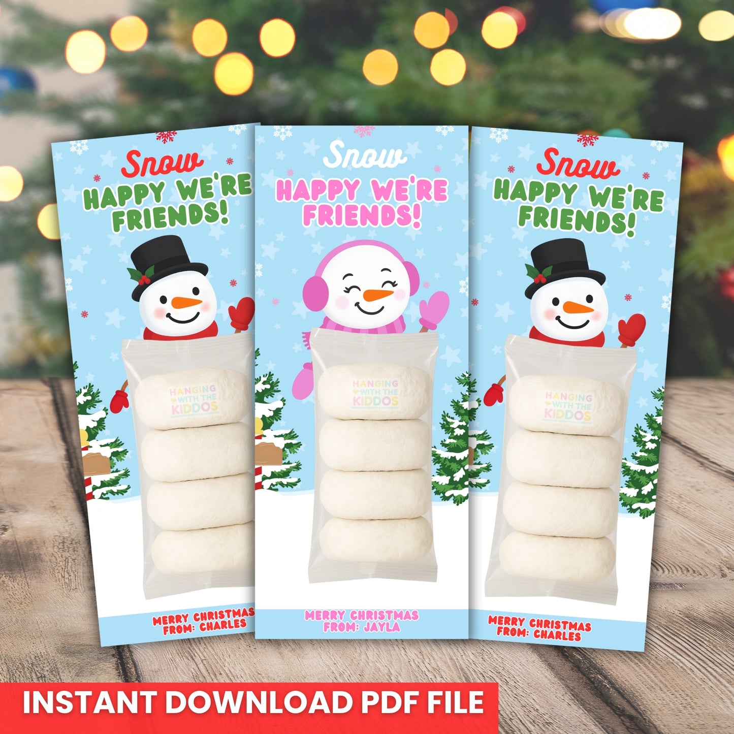 Snowman Donut Gift Tag