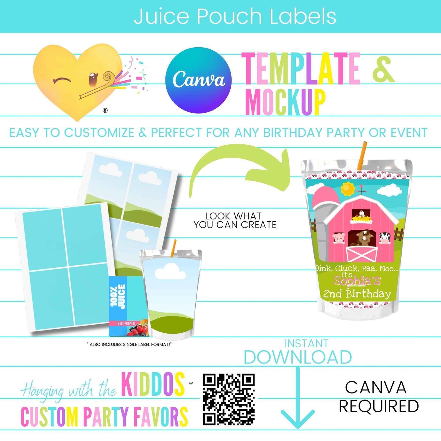 Party Favor Template & Mockup Bundle