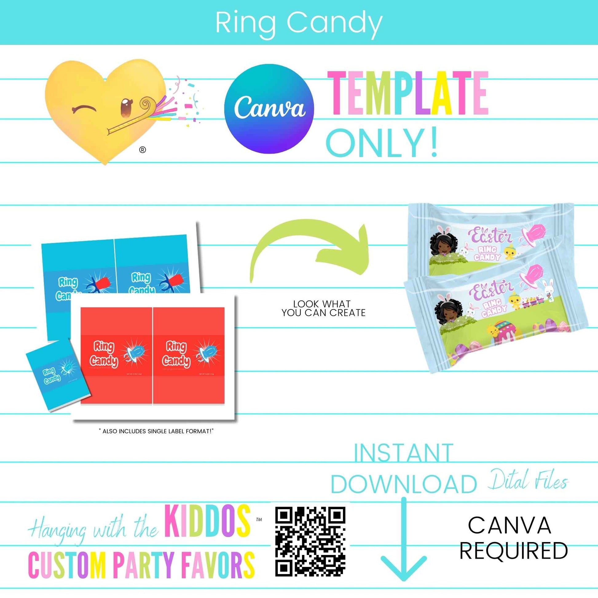 Custom Ring Candy Wrapper Template