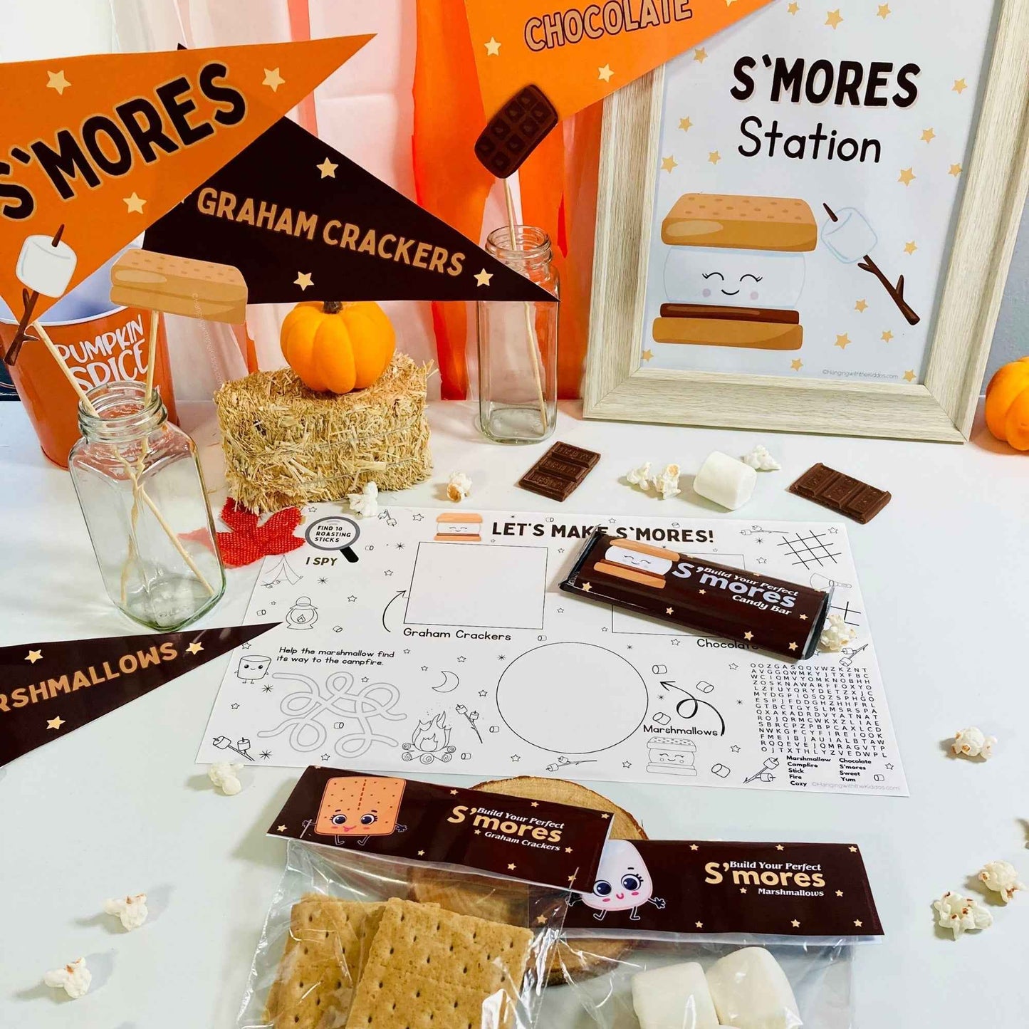 S'mores Night Printable Bundle Hanging with the Kiddos