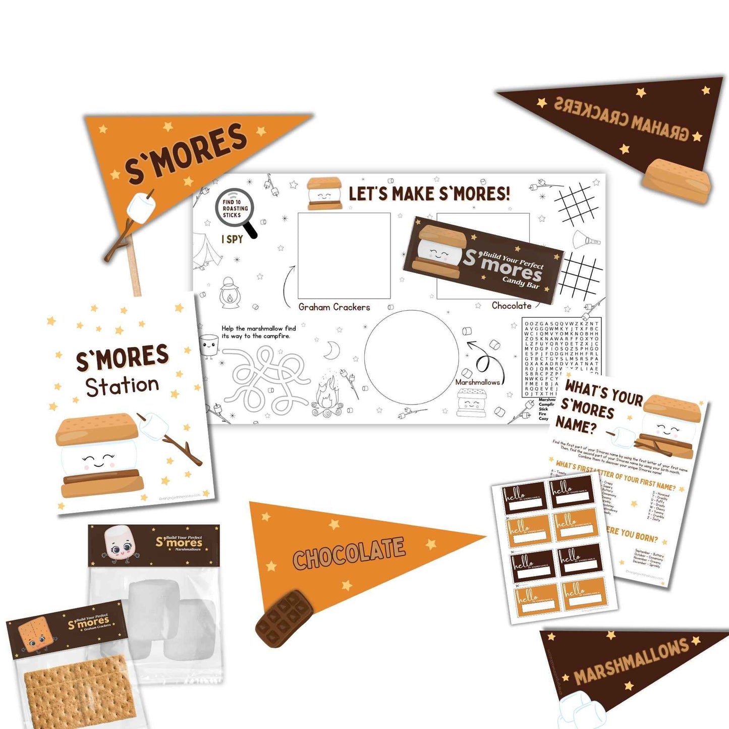 S'mores Night Printable Bundle Hanging with the Kiddos