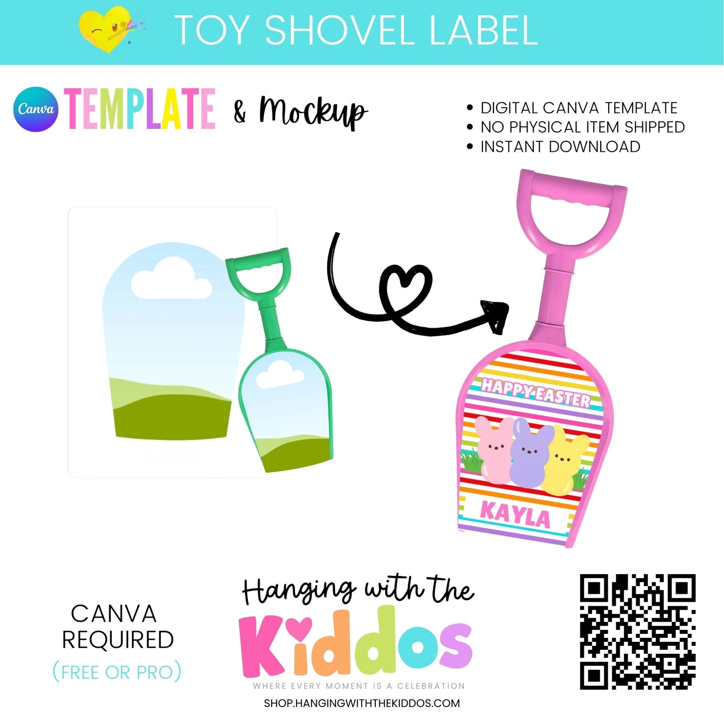 Toy Shovel Label Template