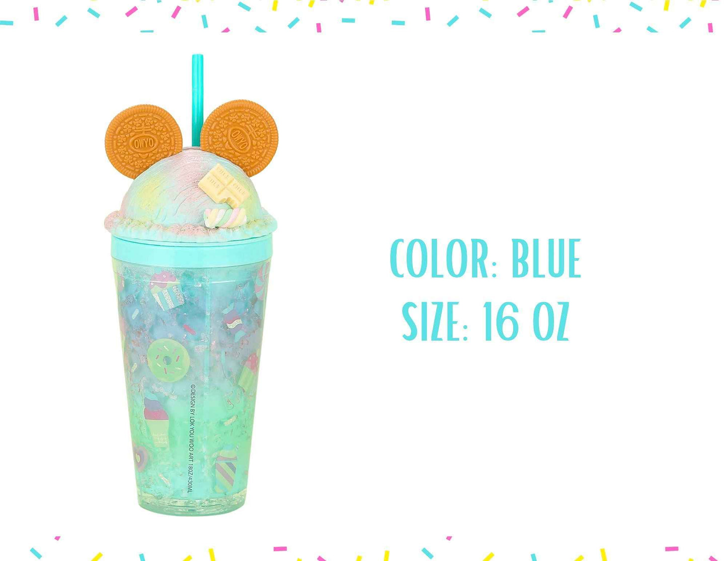 Cookie Ice Cream Rainbow Tumbler
