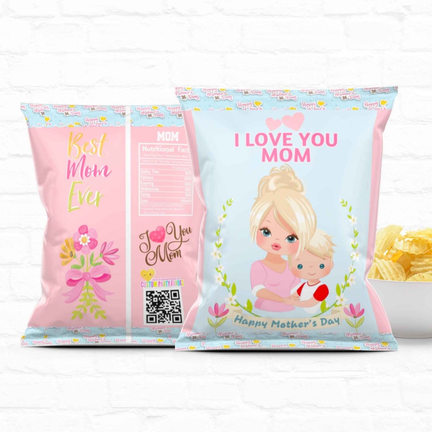 Mothers Day Gift from Son Chip Bag |Instant Download