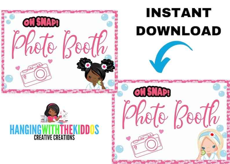 Spa Party Printables| Spa Party for Girls | Spa Birthday Party Activity Signs | Instant Download