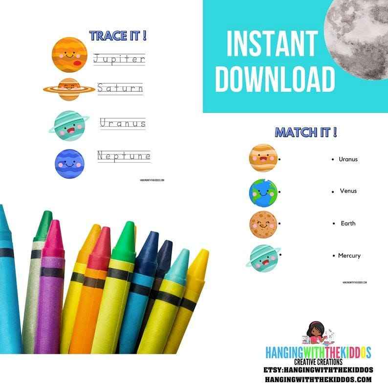 Outer Space Fun Activity Coloring Book| Space Coloring sheets Printable for Kids| INSTANT DOWNLOAD | Space Activity Coloring Pages