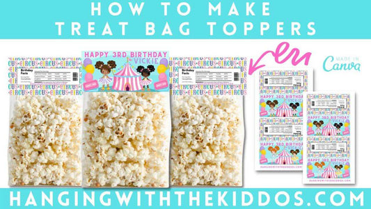 How to make Treat Bag Toppers in Canva: Video Tutorial