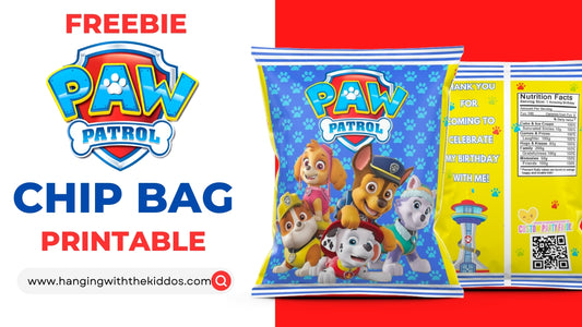 Free Paw Patrol Party Printable Chip Bags