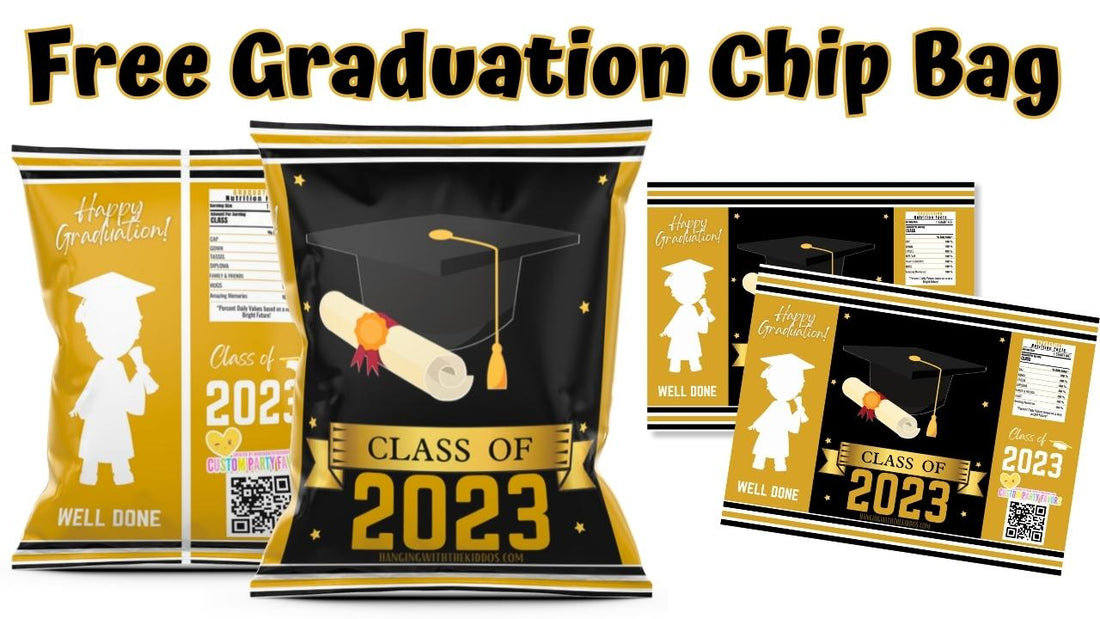 Free Printable Graduation Party Favor Bag for Kids: Class of 2022