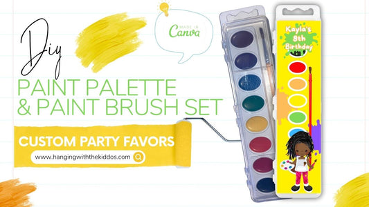 DIY Custom Party Favors Video Tutorial: Paint Palette and Brush Set | Canva