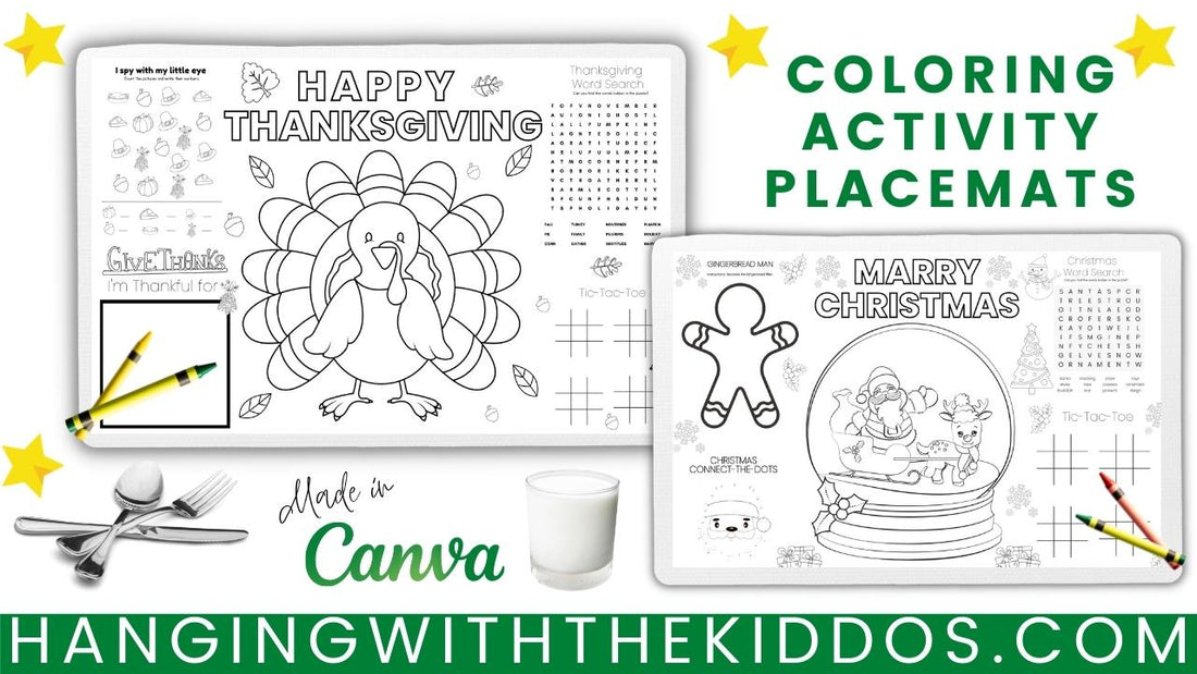 How to Make Coloring Activity Placemats with Canva
