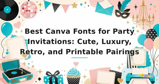 Best Canva Fonts for Party Invitations: Cute, Luxury, Retro, and Printable Pairings