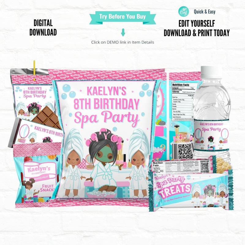 Slumber & Spa Party Printables
