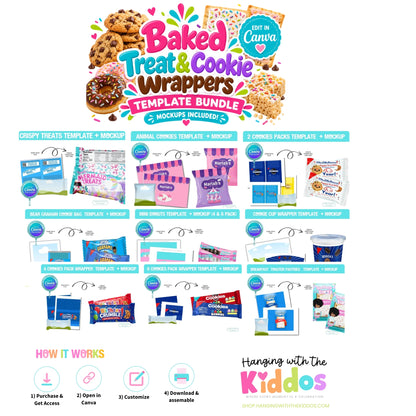 Baked Treat & Cookie Wrapper Templates Bundle