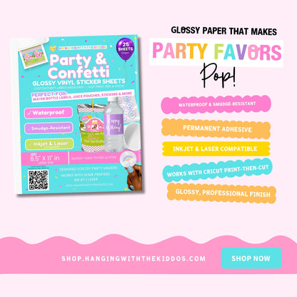 Glossy Waterproof Vinyl Sticker Paper for Juice Pouch & Water Bottle Labels