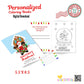 Personalized Christmas Coloring & Activity Books|Printable File 02