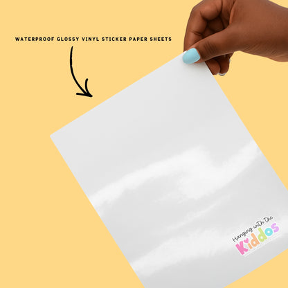 Glossy Waterproof Vinyl Sticker Paper for Juice Pouch & Water Bottle Labels