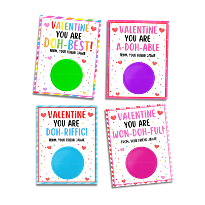 Play doh Valentine Cards