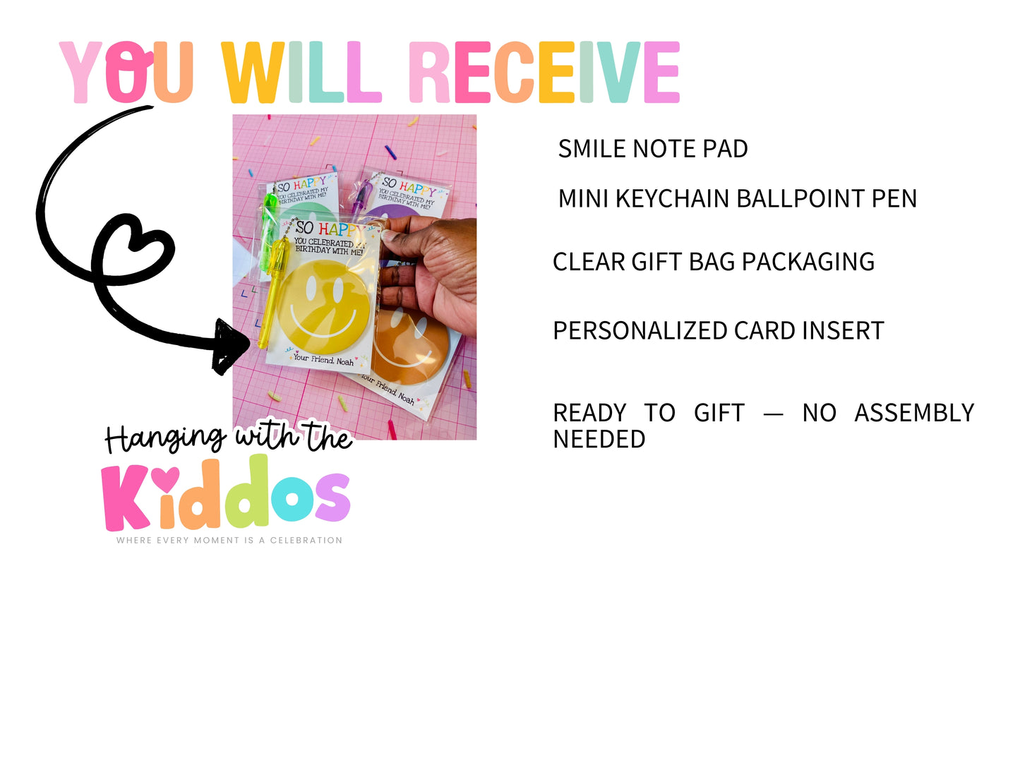 Personalized Smiley Face Birthday Party Favors