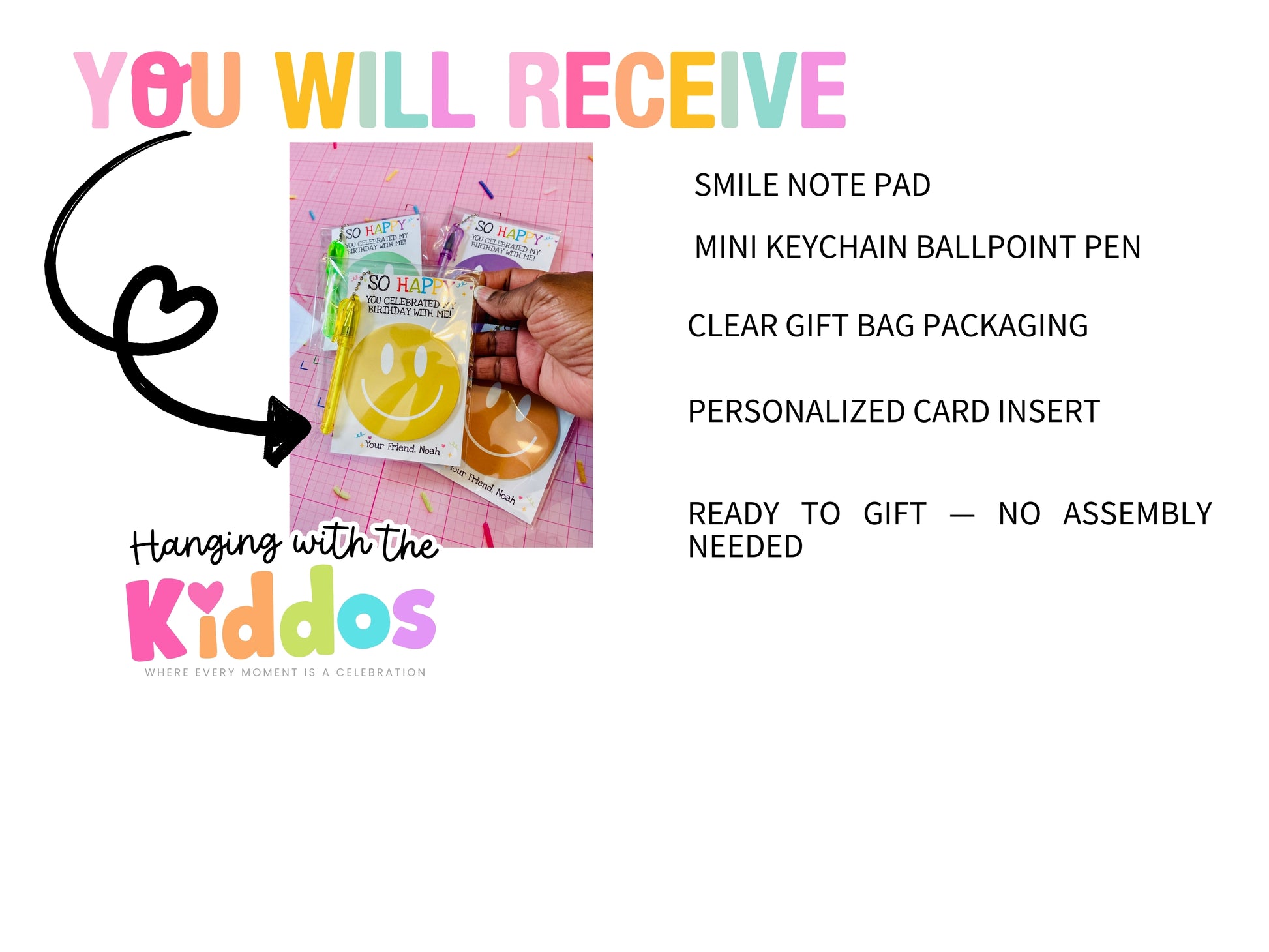 Personalized Smiley Face Birthday Party Favors