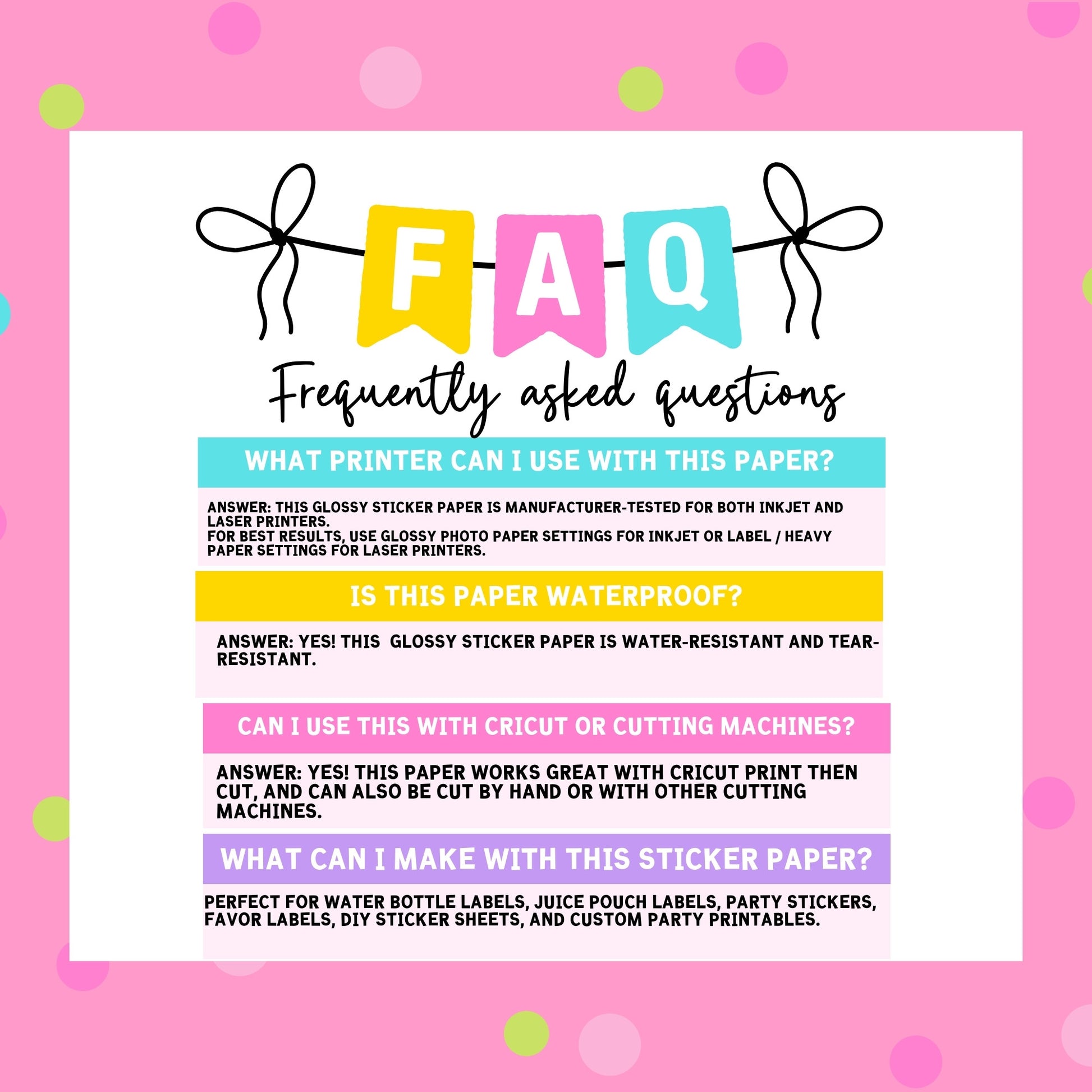 Glossy Waterproof Vinyl Sticker Paper for Juice Pouch & Water Bottle Labels