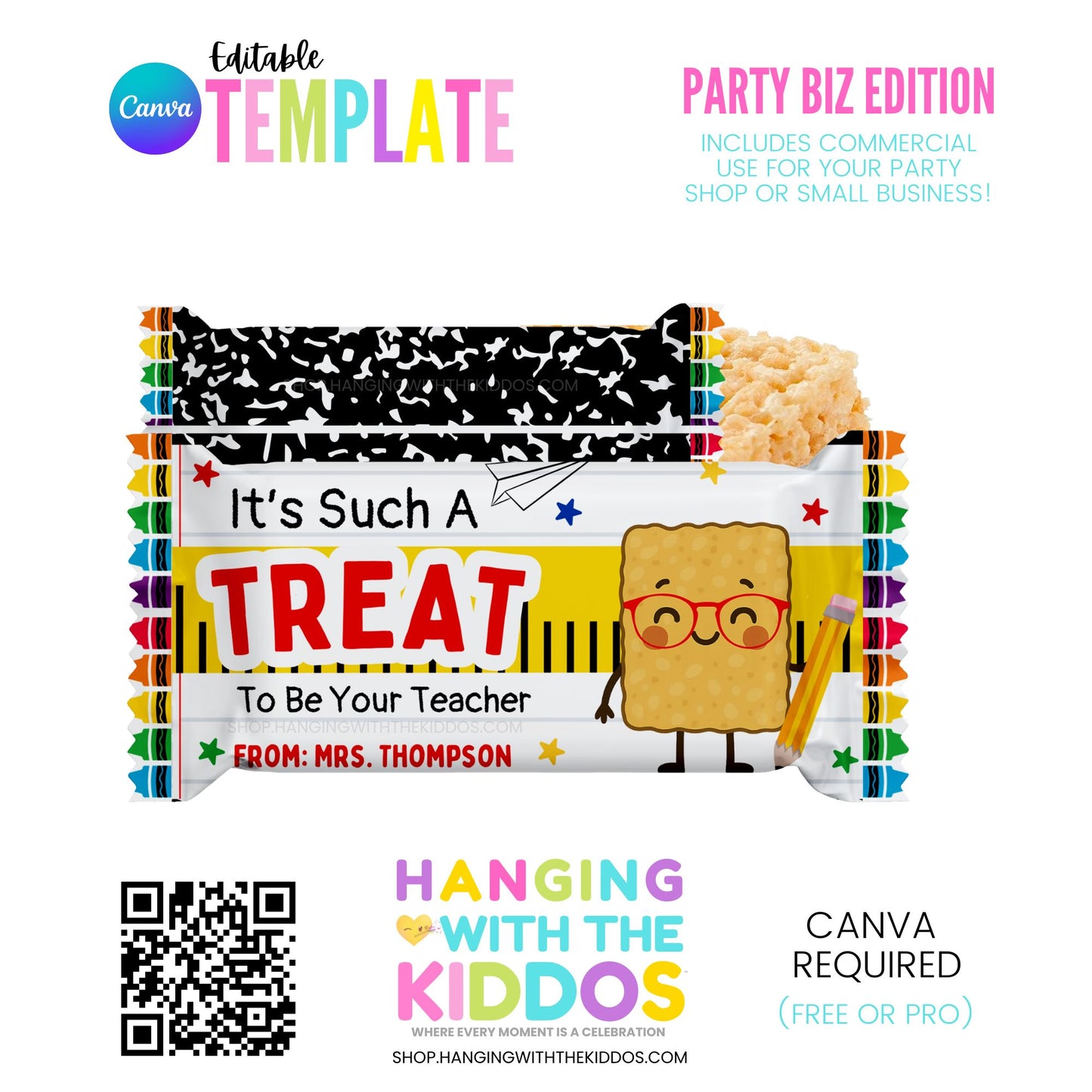 Back to School Label Bundle | Editable Canva Templates | Commercial Use | PartyBiz Pro