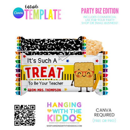 Back to School Label Bundle | Editable Canva Templates | Commercial Use | PartyBiz Pro