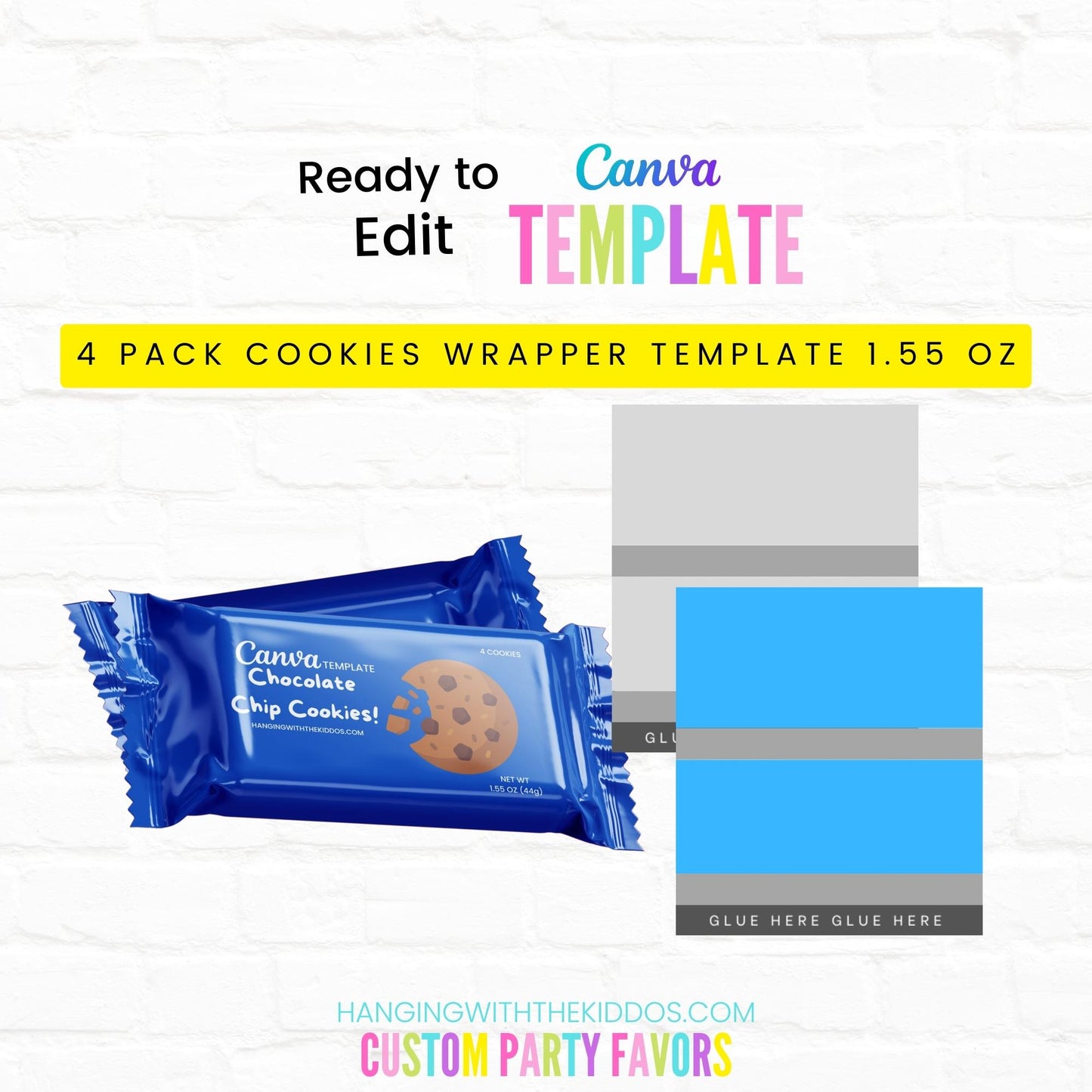 Cookies Ahoy 4 Pack Wrapper Template