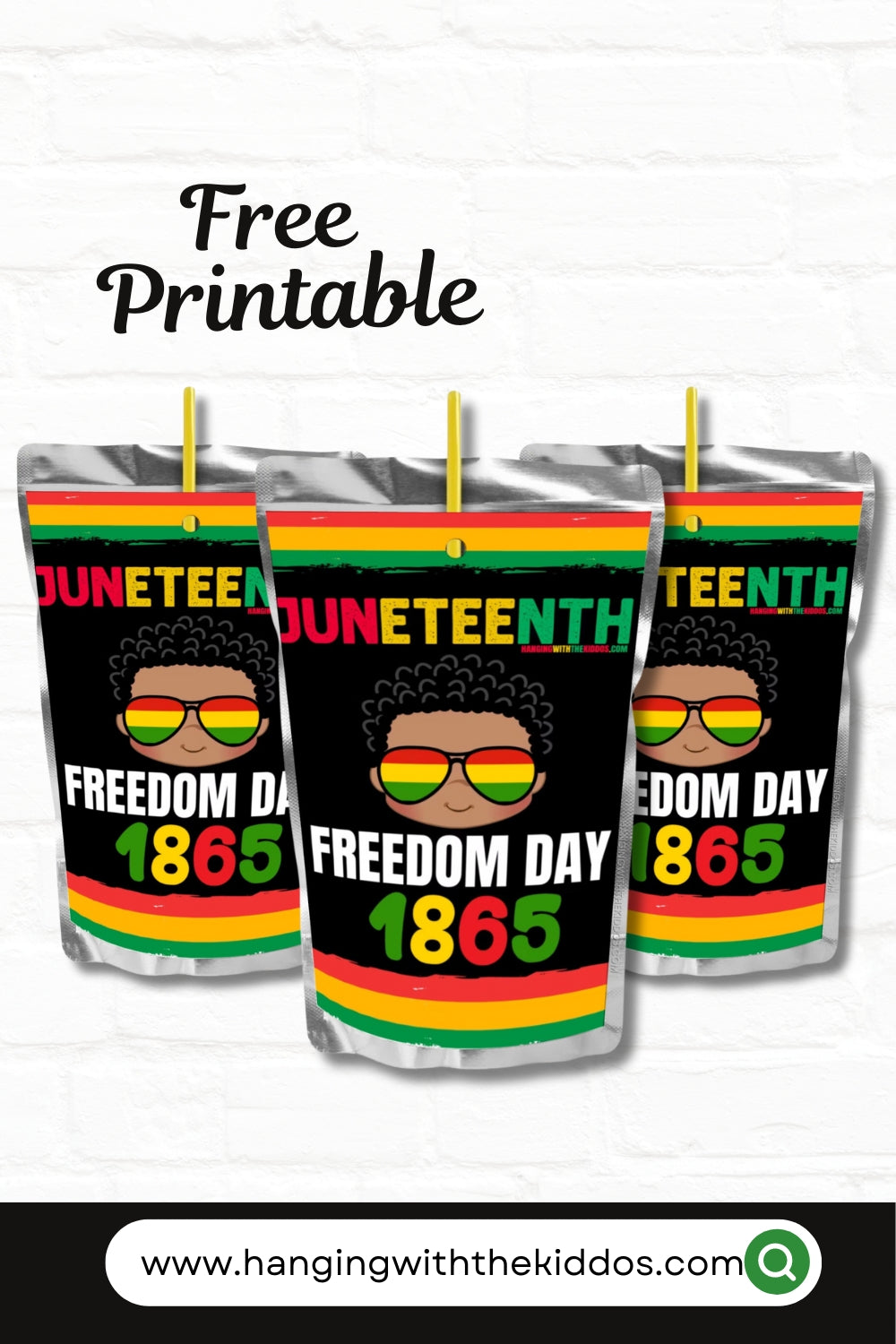 Juneteenth Juice Pouch Labels