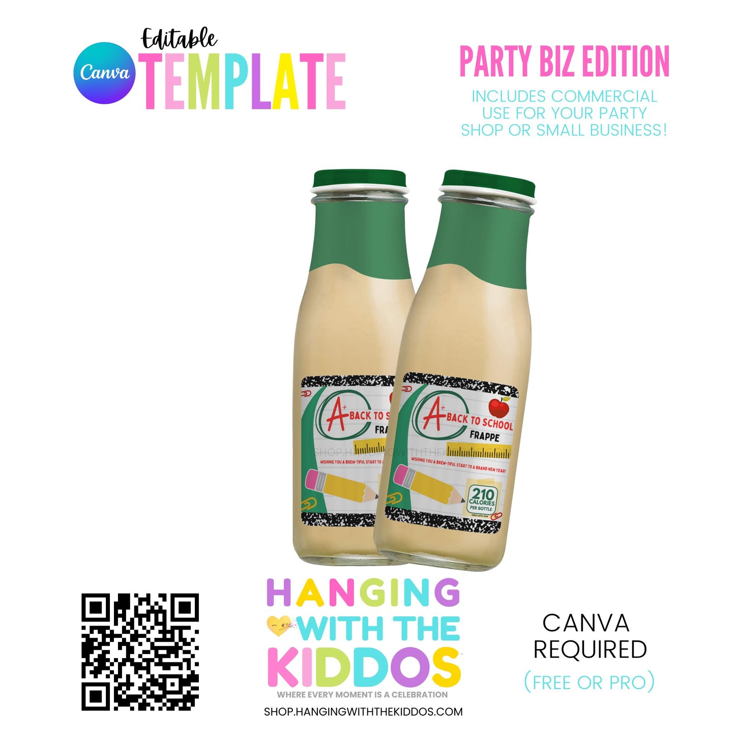 Back to School Label Bundle | Editable Canva Templates | Commercial Use | PartyBiz Pro