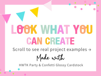 Glossy Cardstock Paper for Party Crafts – 62lb (230gsm), 8.5x11, 100 Pack