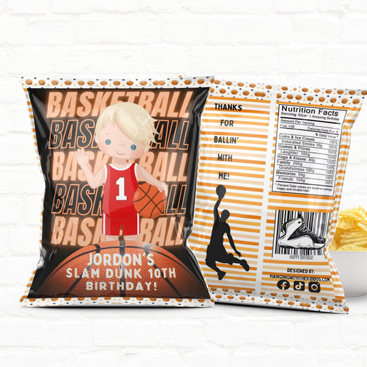 Basketball Party Favor Bags - Slam Dunk Design
