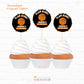 Basketball Birthday Party Personalized Cupcake Toppers 12pc