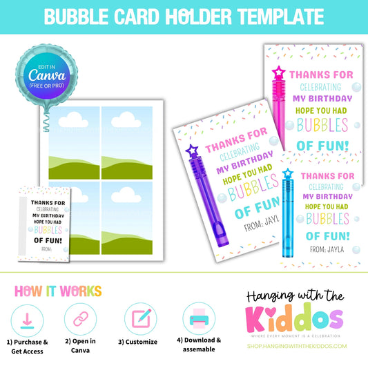 Bubble Card Holder Template
