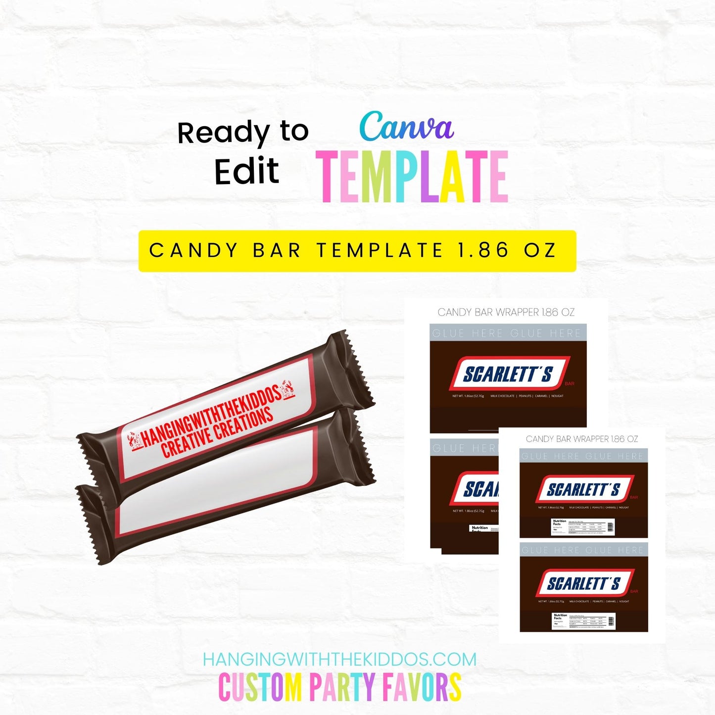 Candy Bar Template 1.86oz