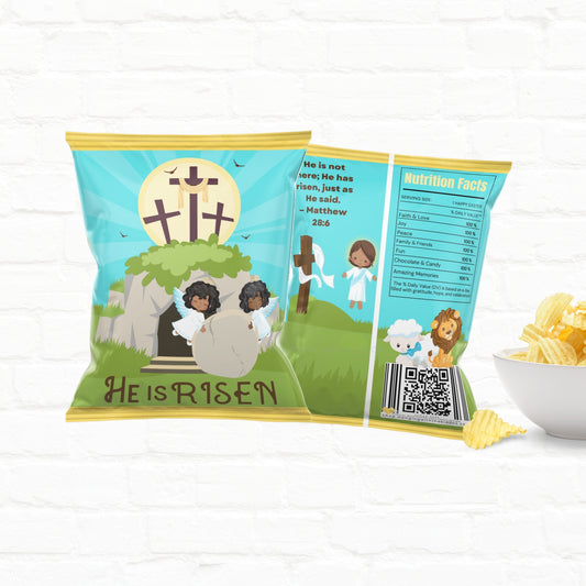 He Is Risen Easter Chip Bag Printable | DIY Religious Party Favor