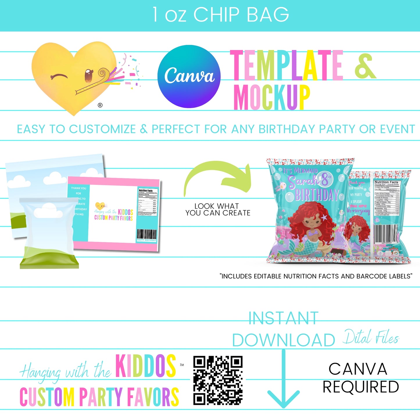 Chip Bag Template & Mockup