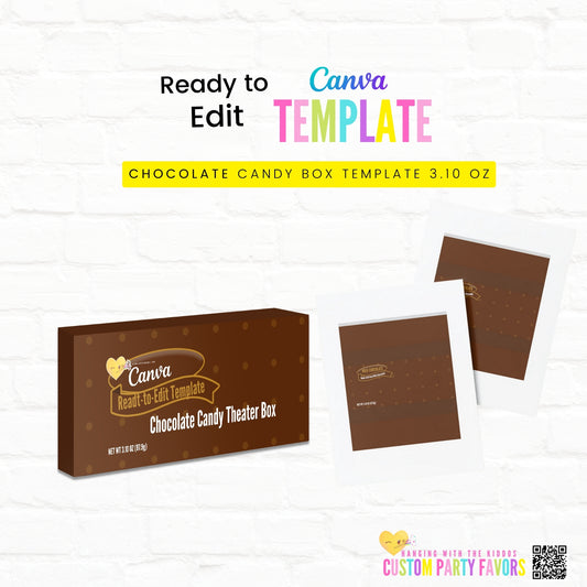 Chocolate Candy Theater Box Template
