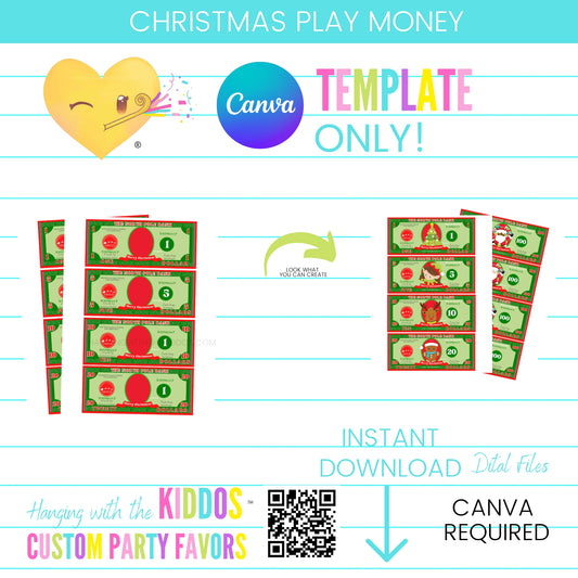 Christmas Play Money Template