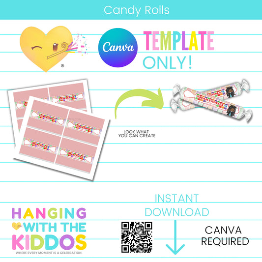 Candy Rolls Canva Template