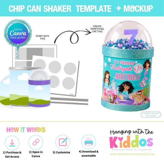 Stacked Chips Can Shaker Template and Mockup