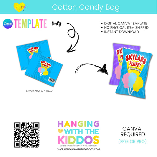 Cotton Candy Bag Canva Template