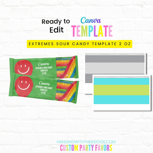 EXTREMES SOUR CANDY TEMPLATE 2 OZ
