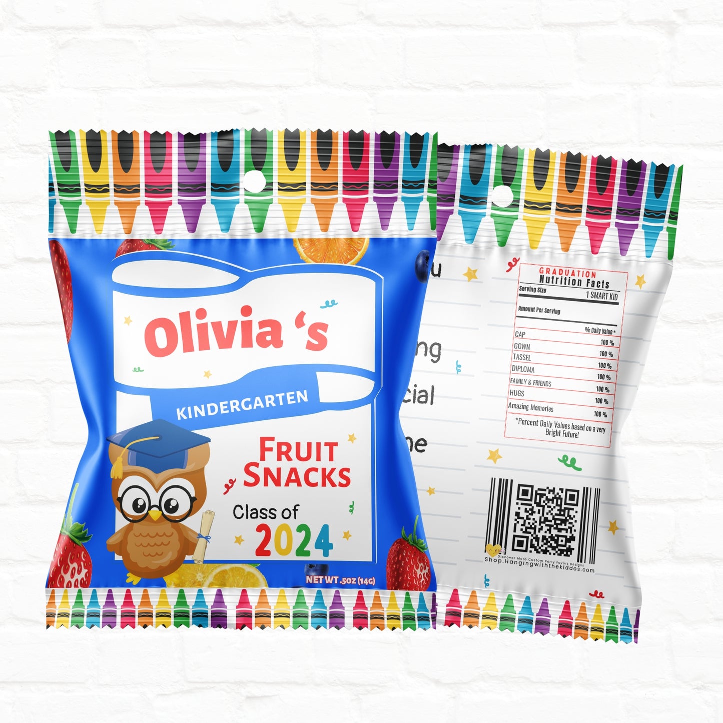 Customizable Graduation Party Fruit Snack Pouches – Available in DIY or Ready-to-Go Options