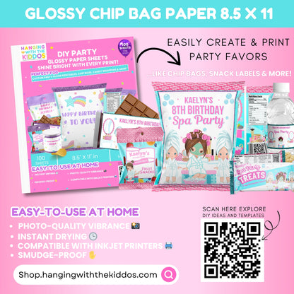 DIY Party Glossy Paper Sheets