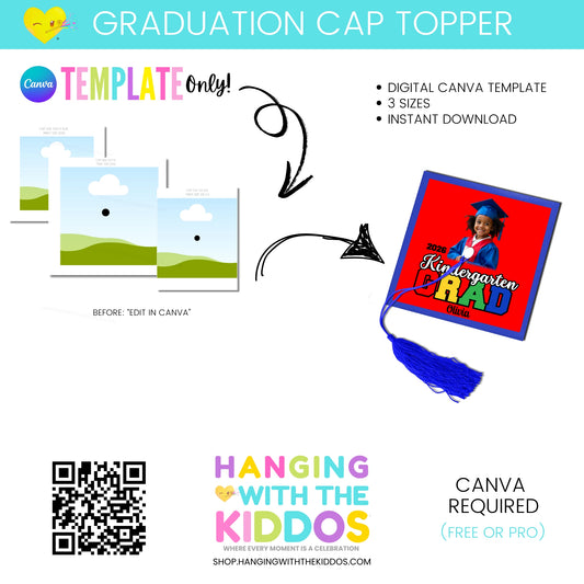 Graduation Cap Topper-Canva Template
